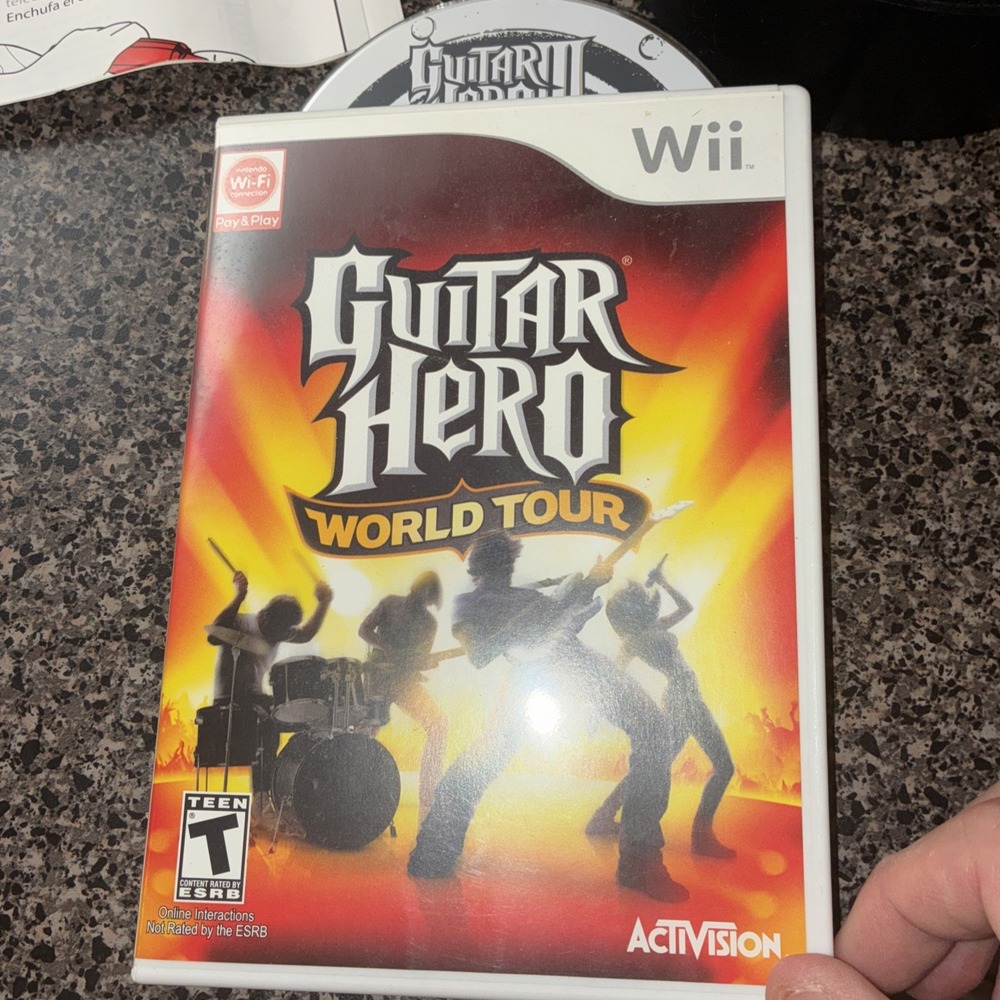 2 Games Guitar Hero World Tour And Legends Of Rock Plus Manuals ! Wii